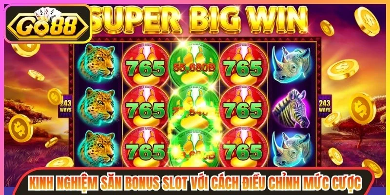 Kinh nghiệm săn bonus slot với cách điều chỉnh mức cược linh hoạt