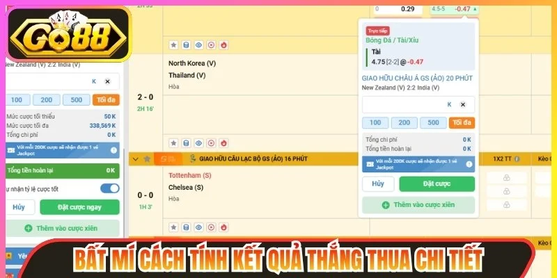 Cách tính kết quả thắng thua