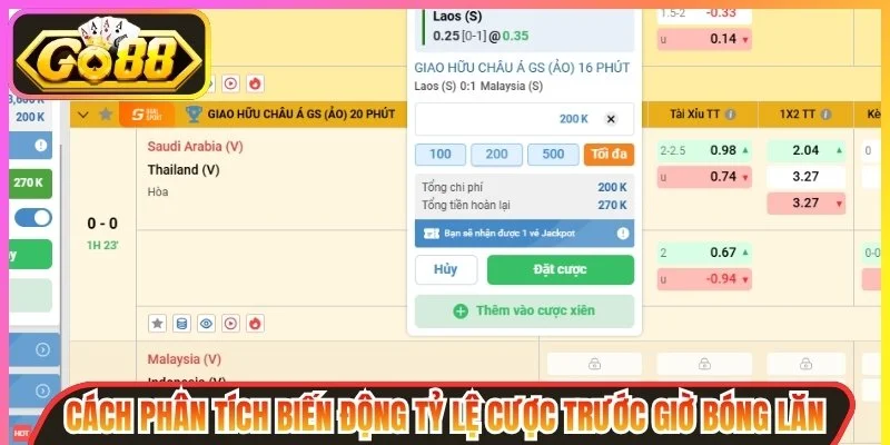 Cách phân tích biến động tỷ lệ cược trước giờ bóng lăn