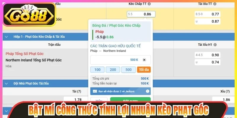 Công thức tính lợi nhuận kèo