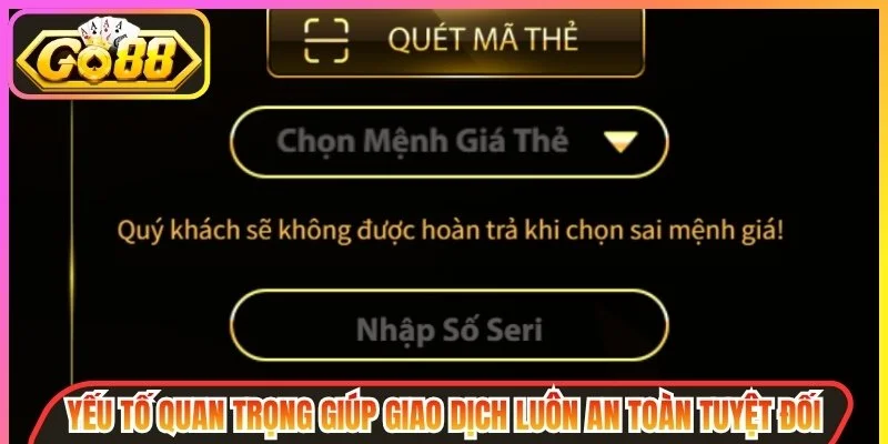Yếu tố quan trọng giúp giao dịch luôn an toàn tuyệt đối