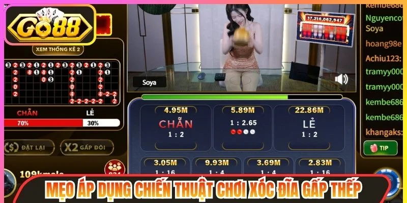 Áp dụng chiến thuật chơi xóc đĩa gấp thếp